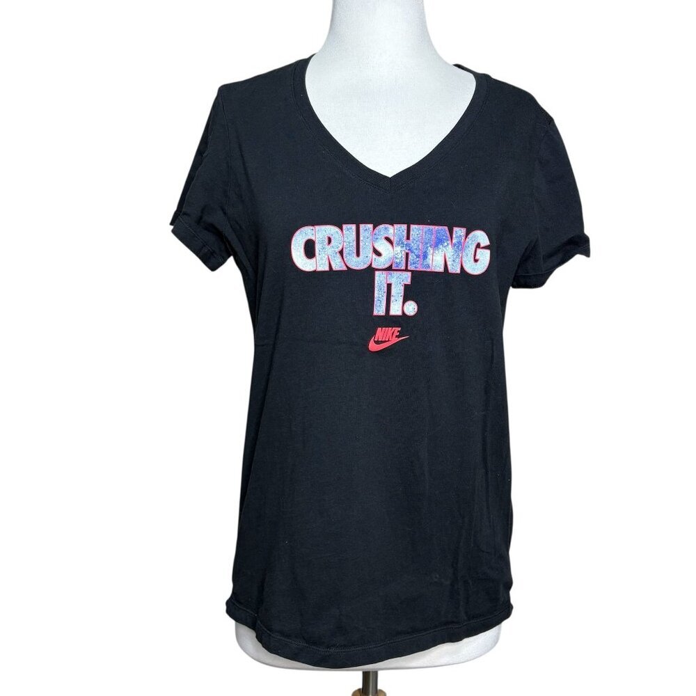 Nike Crushing It Women's V-Neck Tee Size Large